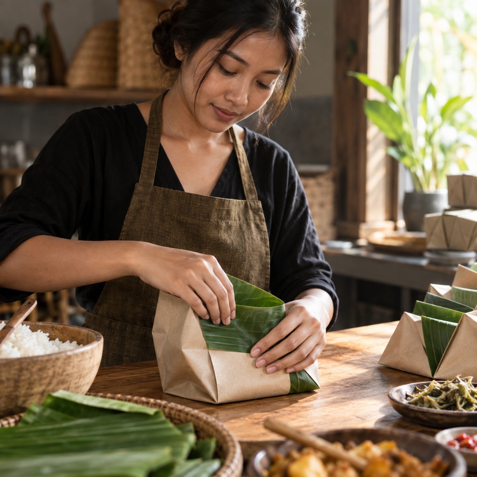 Pesanan makanan siap dibawa pulang